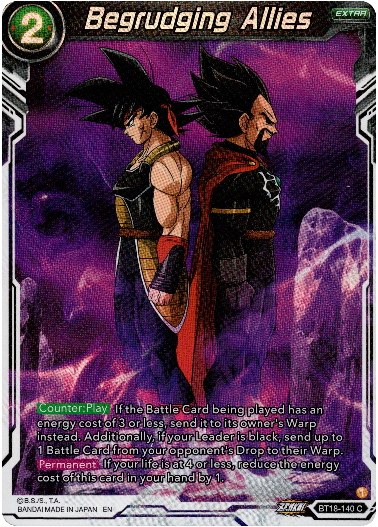 Begrudging Allies - BT18-140 - Dawn of the Z-Legends - Parallel Foil - Card Cavern