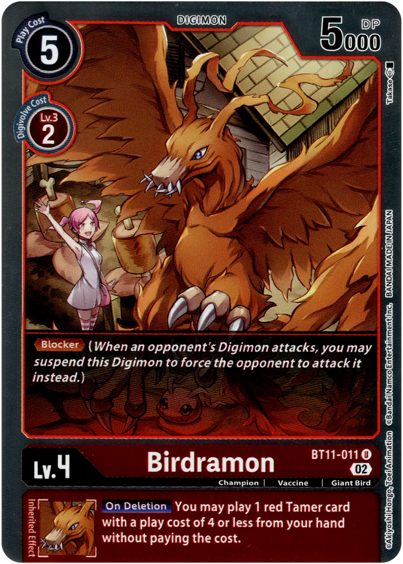 Birdramon - BT11-011 U - Dimensional Phase - Foil - Card Cavern