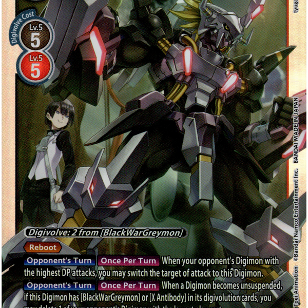 BlackWarGreymon (X Antibody) - BT11-074 SR - Dimensional Phase - Foil Card Cavern Trading Cards, LLC BlackWarGreymon (X Antibody) - BT11-074 SR - Dimensional Phase - Foil Card Cavern Trading Cards, LLC