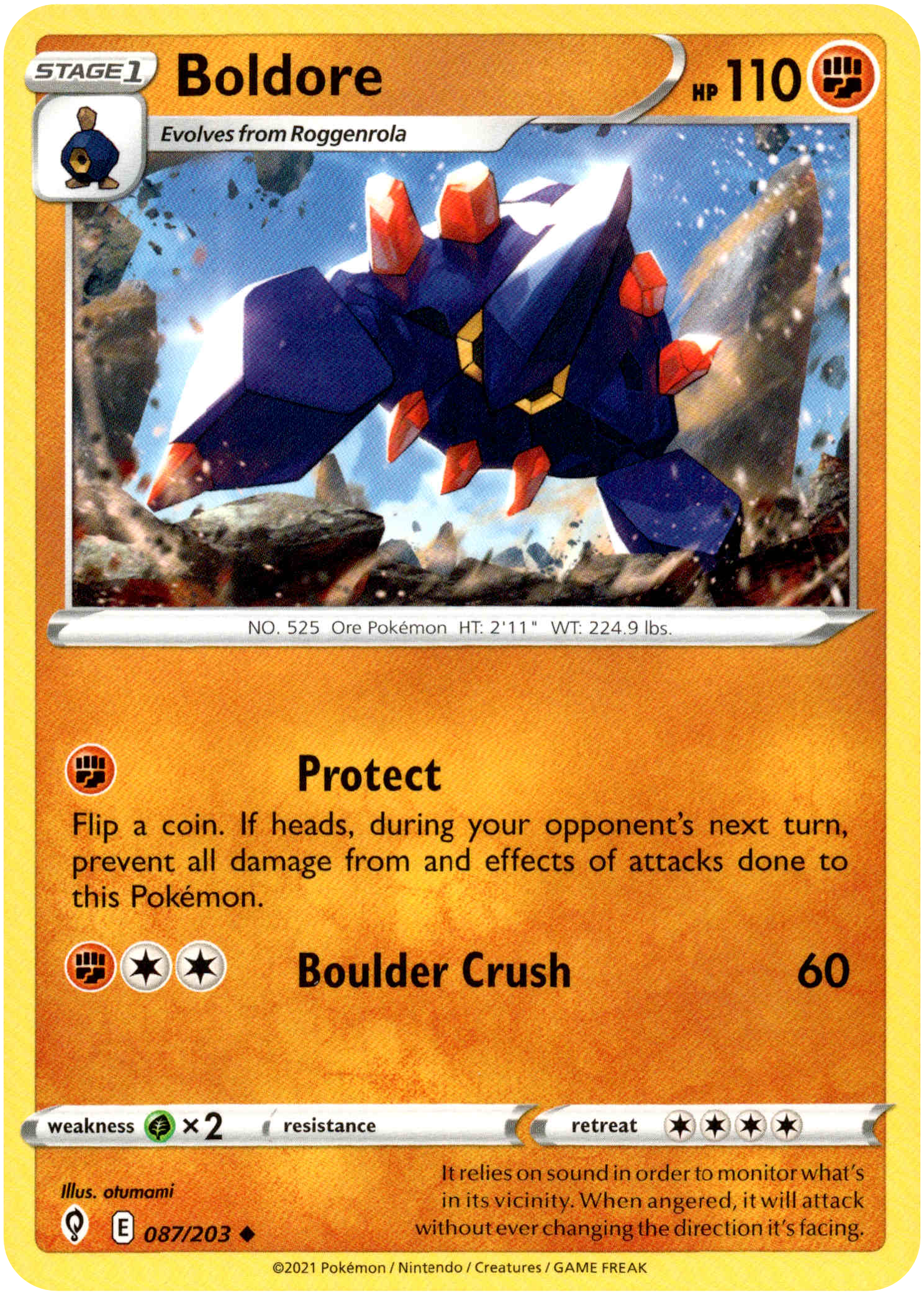 Boldore - 087/203 - Evolving Skies - Card Cavern