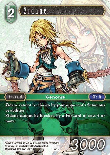 Zidane - 1-071L - Opus I - Foil - Card Cavern