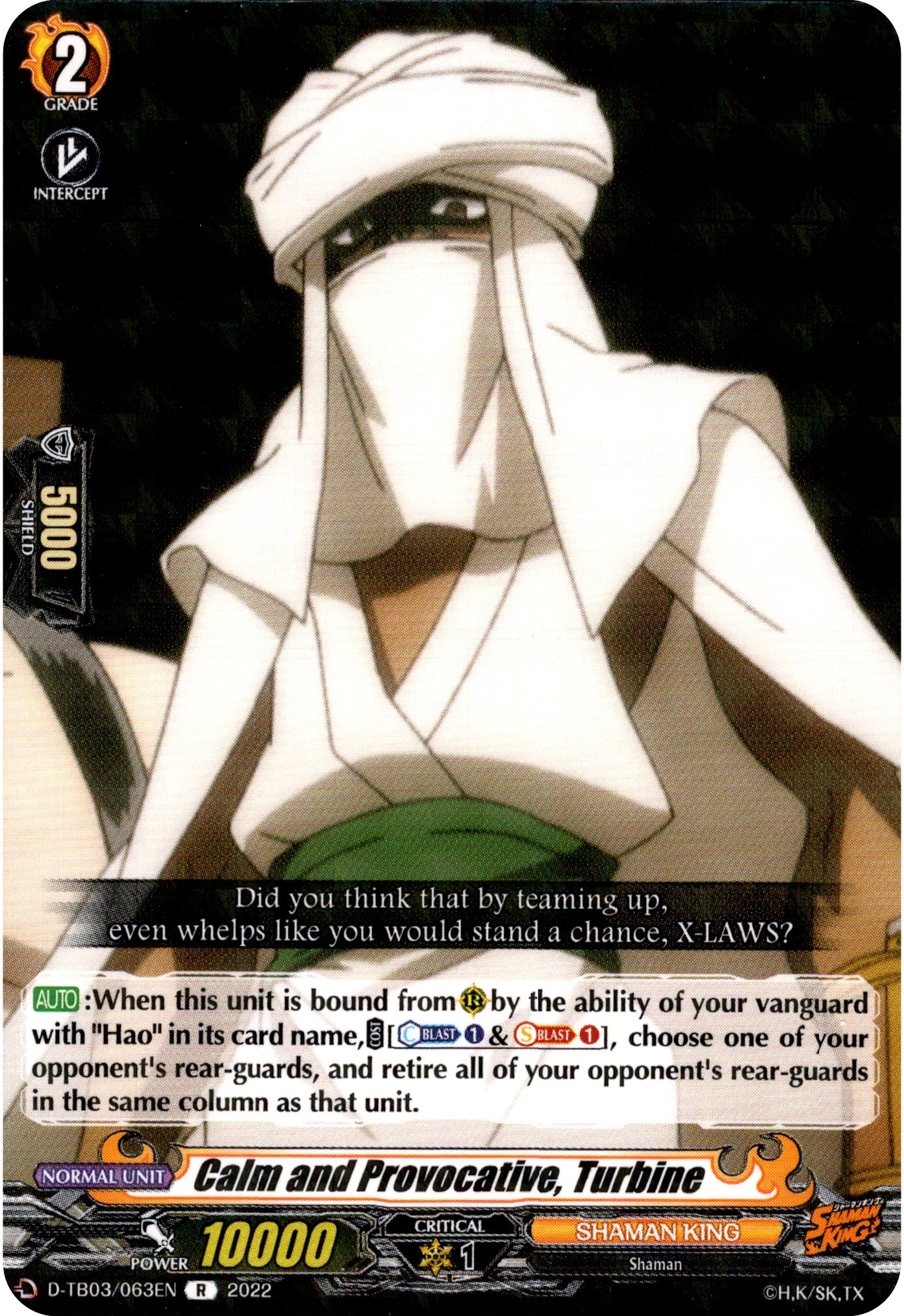 Calm and Provocative, Turbine - D-TB03/063EN - Shaman King - Card Cavern