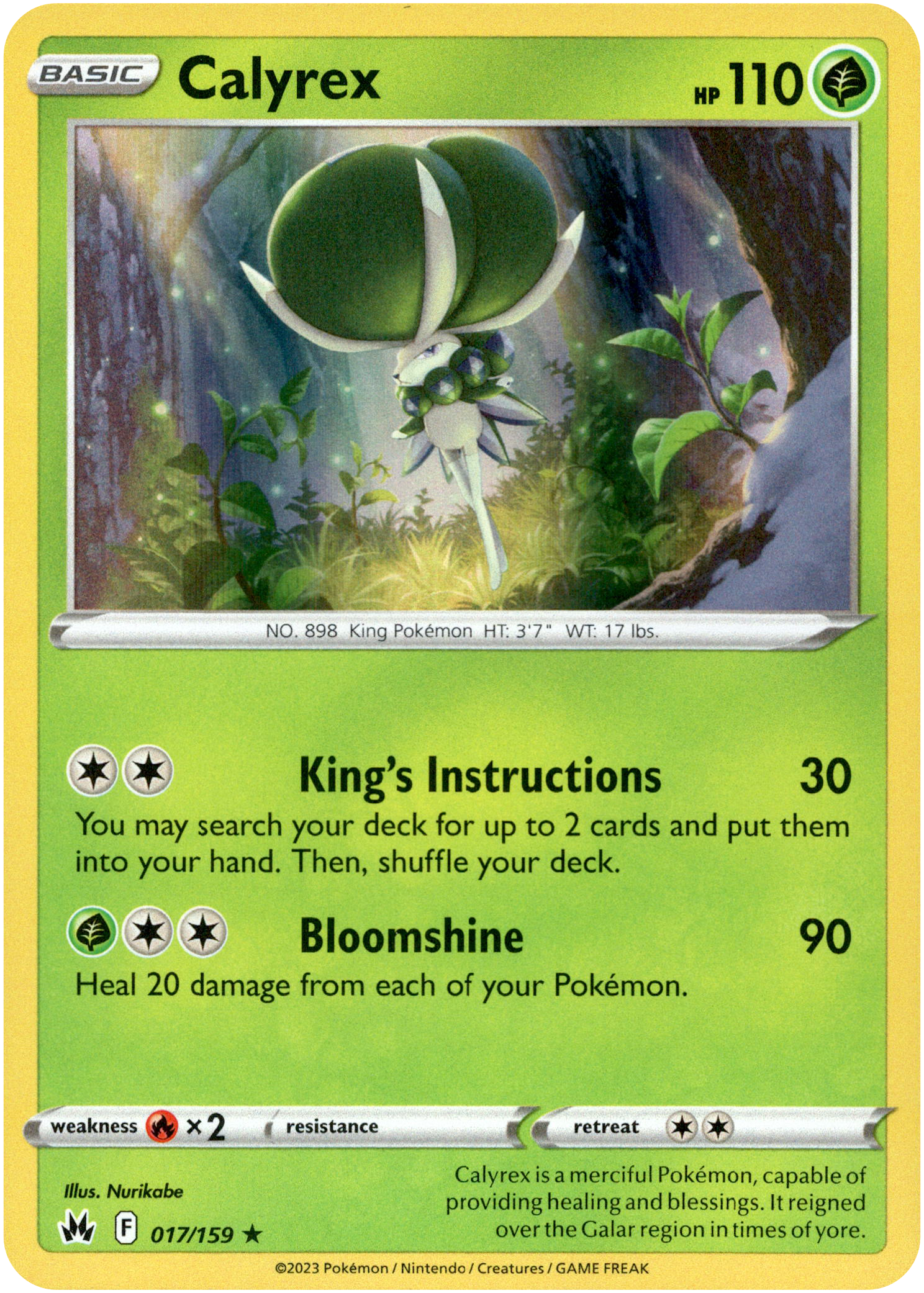 Calyrex - 017/159 - Crown Zenith - Holo - Card Cavern