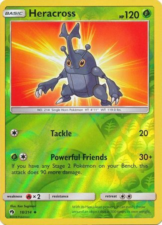 Heracross - 18/214 - Lost Thunder - Reverse Holo - Card Cavern