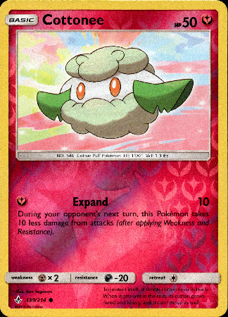 Cottonee - 139/214 - Unbroken Bonds - Reverse Holo - Card Cavern
