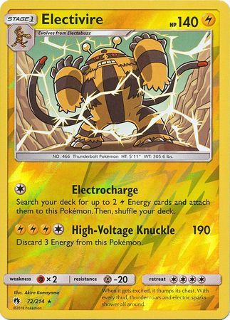 Electivire - 72/214 - Lost Thunder - Reverse Holo - Card Cavern