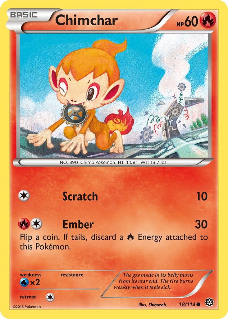 Chimchar - 18/114 - Steam Siege - Card Cavern