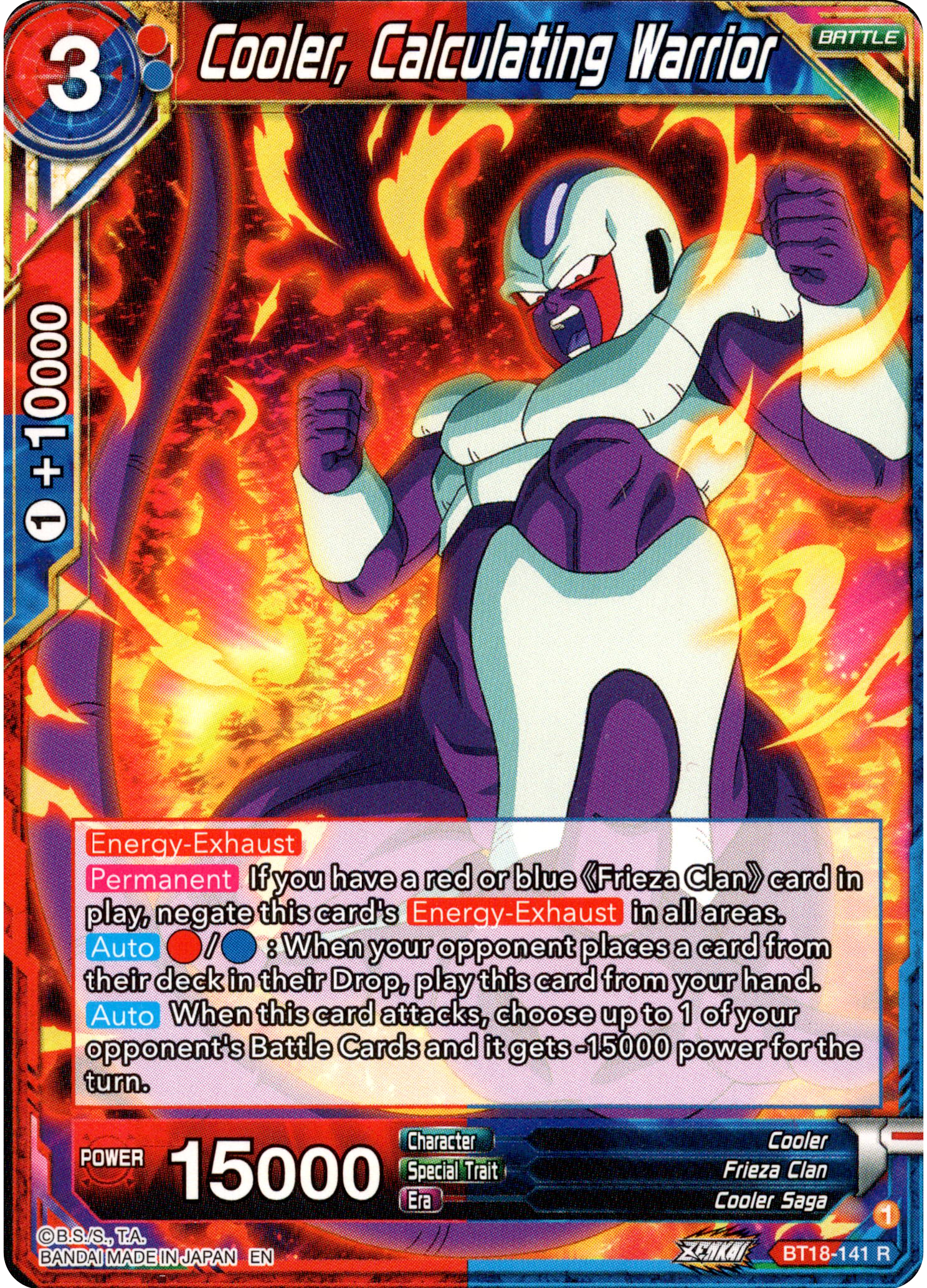 Cooler, Calculated Warrior - BT18-141 - Dawn of the Z-Legends - Card Cavern