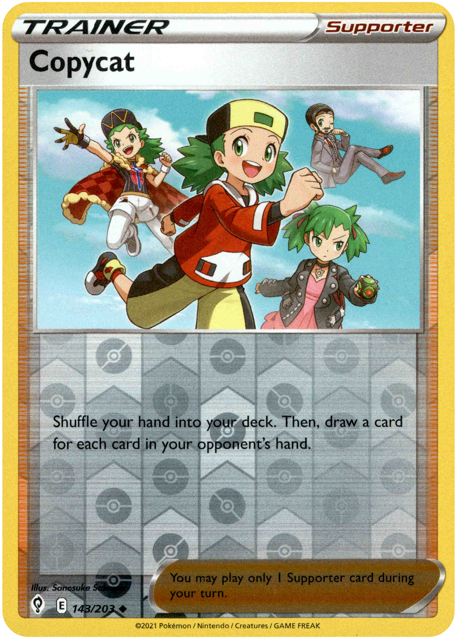 Copycat - 143/203 - Evolving Skies - Reverse Holo - Card Cavern
