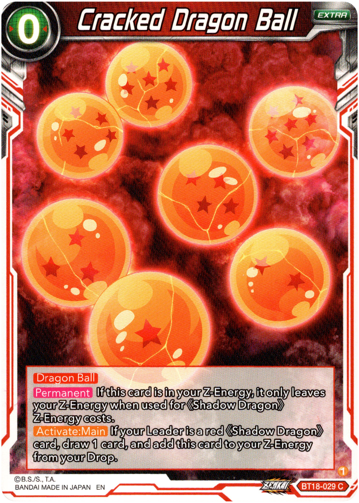 Cracked Dragon Ball - BT18-029 - Dawn of the Z-Legends - Card Cavern