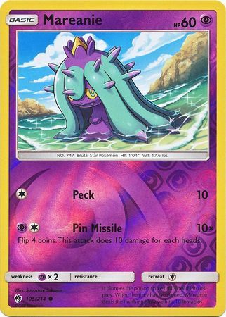 Mareanie - 105/214 - Lost Thunder - Reverse Holo - Card Cavern