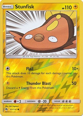 Stunfisk - 83/214 - Lost Thunder - Reverse Holo - Card Cavern