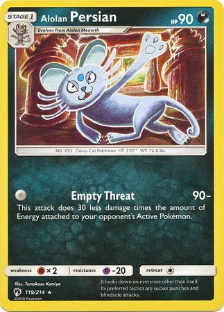 Alolan Persian - 119/214 - Lost Thunder - Card Cavern