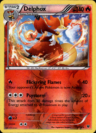 Delphox - 13/124 - Fates Collide - Reverse Holo - Card Cavern