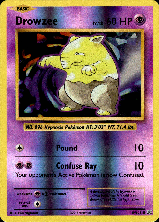 Drowzee - 49/108 - Evolutions - Reverse Holo - Card Cavern