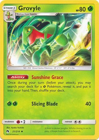 Grovyle - 21/214 - Lost Thunder - Card Cavern
