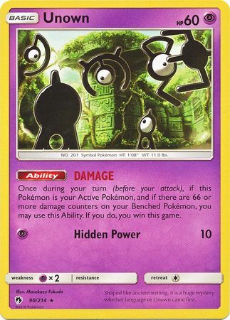 Unown - 90/214 - Lost Thunder - Card Cavern