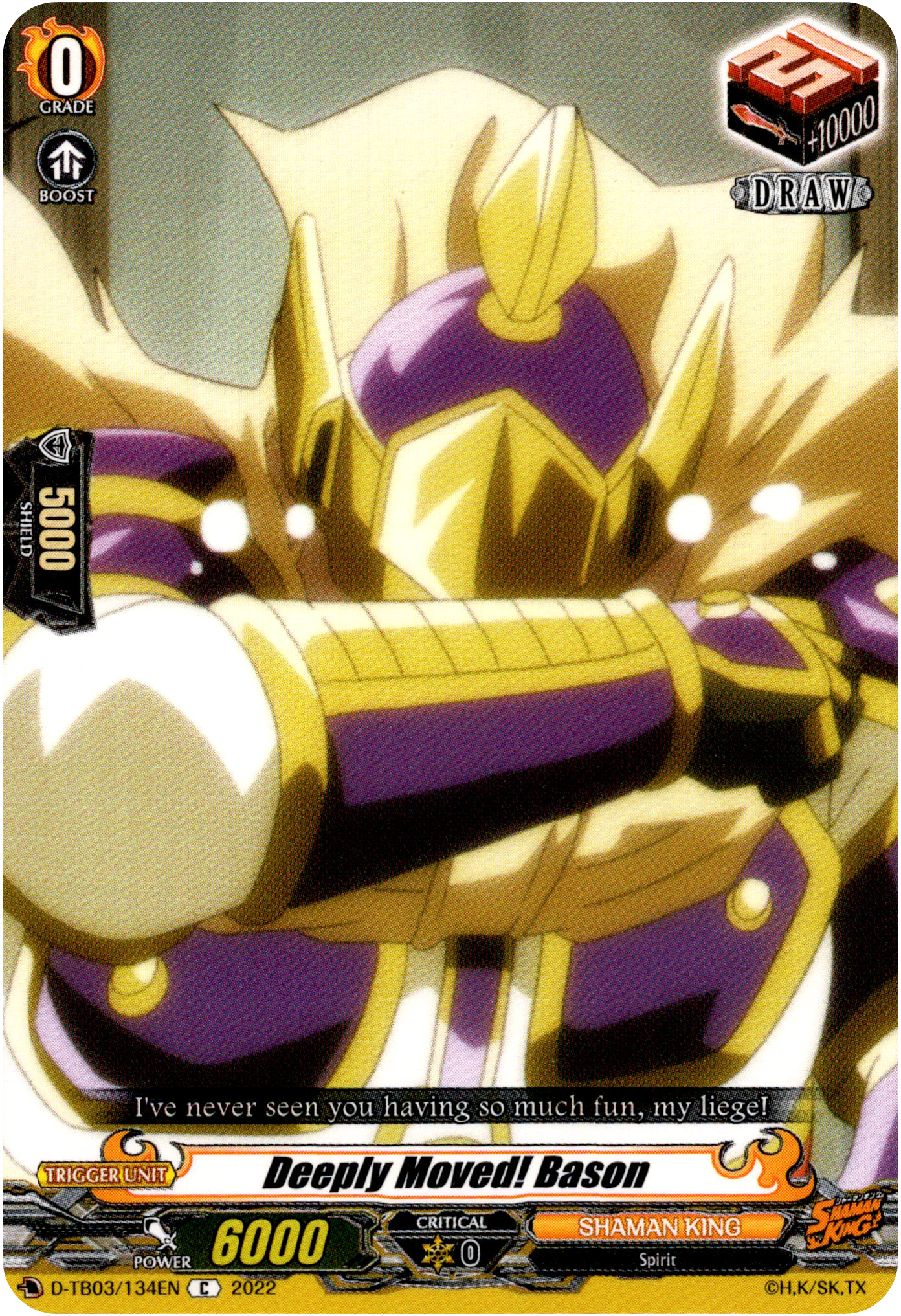 Deeply Moved! Bason - D-TB03/134EN - Shaman King - Card Cavern