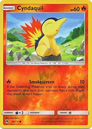 Cyndaquil - 39/214 - Lost Thunder - Reverse Holo - Card Cavern