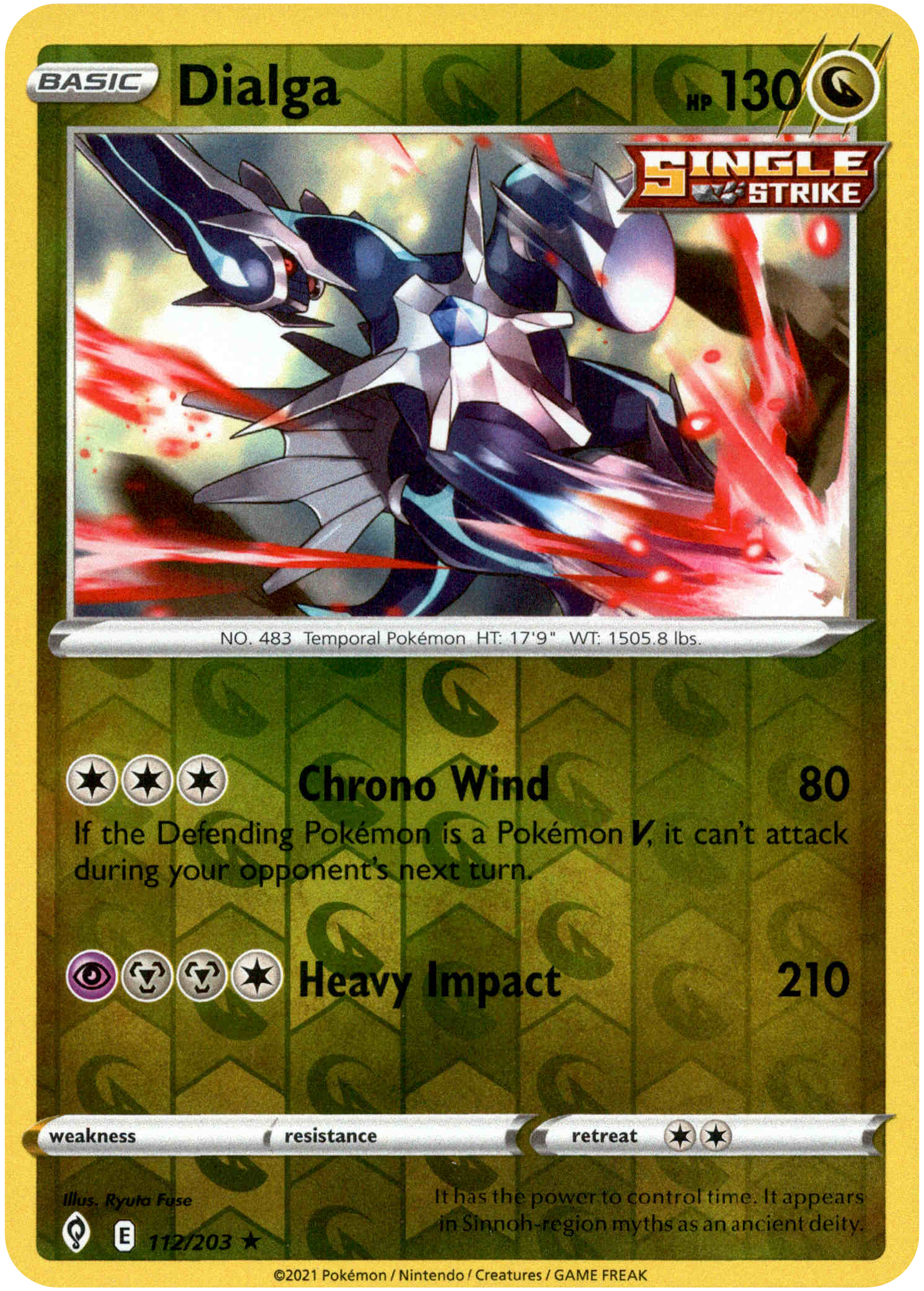 Dialga - 112/203 - Evolving Skies - Reverse Holo - Card Cavern