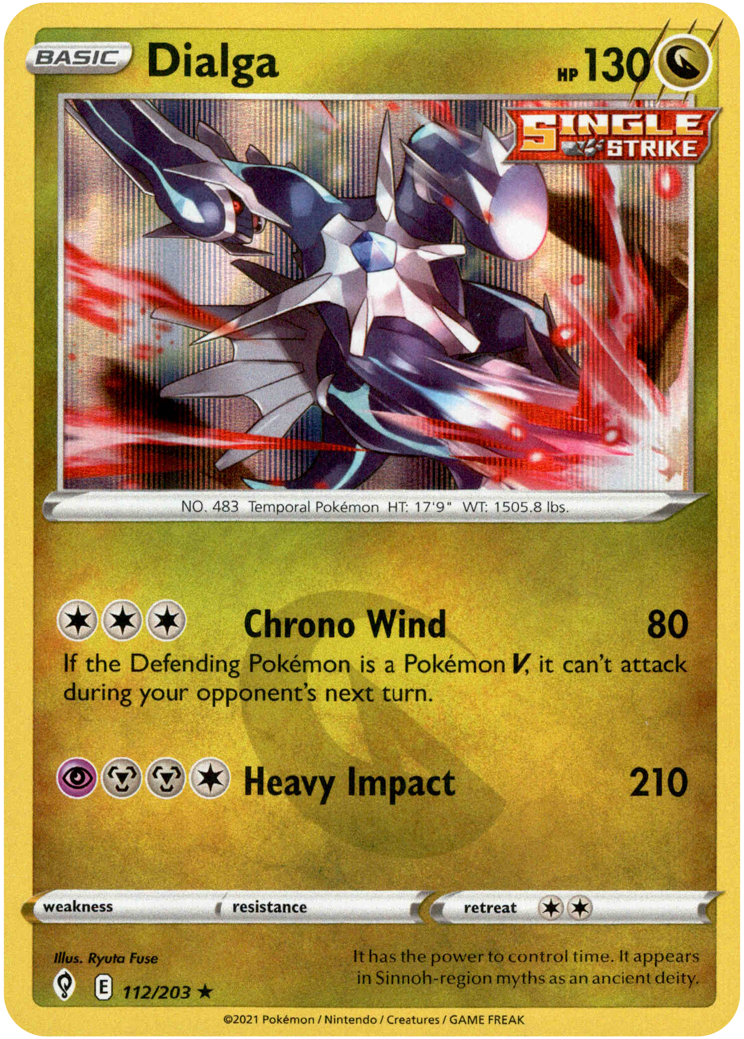 Dialga - 112/203 - Evolving Skies - Holo - Card Cavern