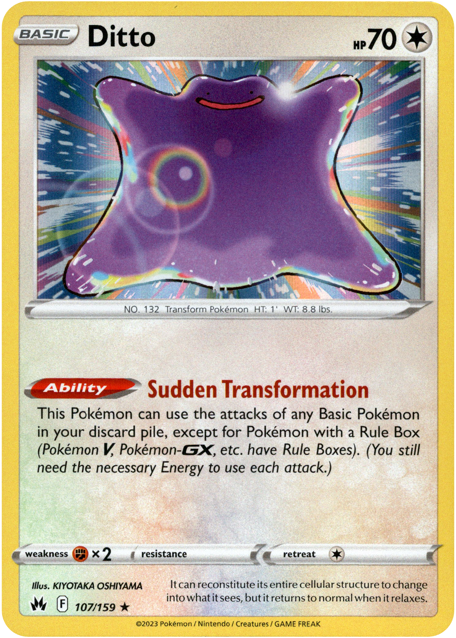 Ditto - 107/159 - Crown Zenith - Holo - Card Cavern