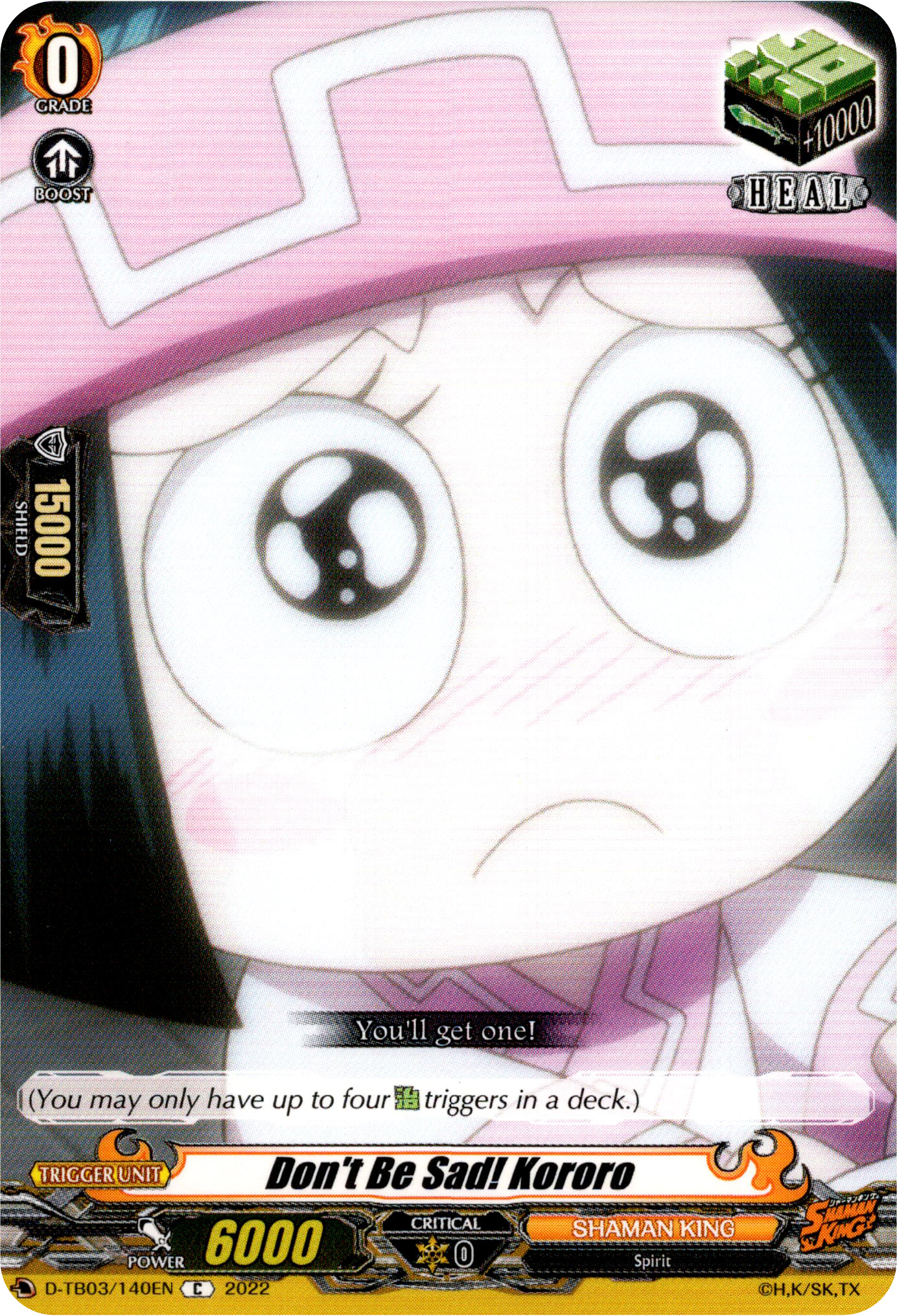 Don't Be Sad! Kororo - D-TB03/140EN - Shaman King - Card Cavern