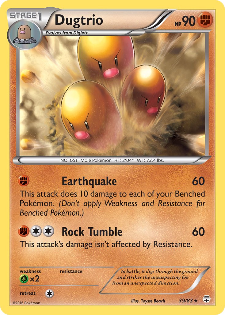 Dugtrio - 39/83 - Generations - Card Cavern