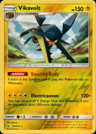 Vikavolt - 59/214 - Unbroken Bonds - Reverse Holo - Card Cavern