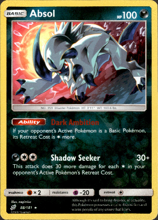 Absol - 88/181 - Team Up - Reverse Holo - Card Cavern