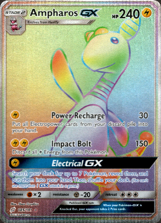 Ampharos GX Hyper Rare - 185/181 - Team Up - Holo - Card Cavern