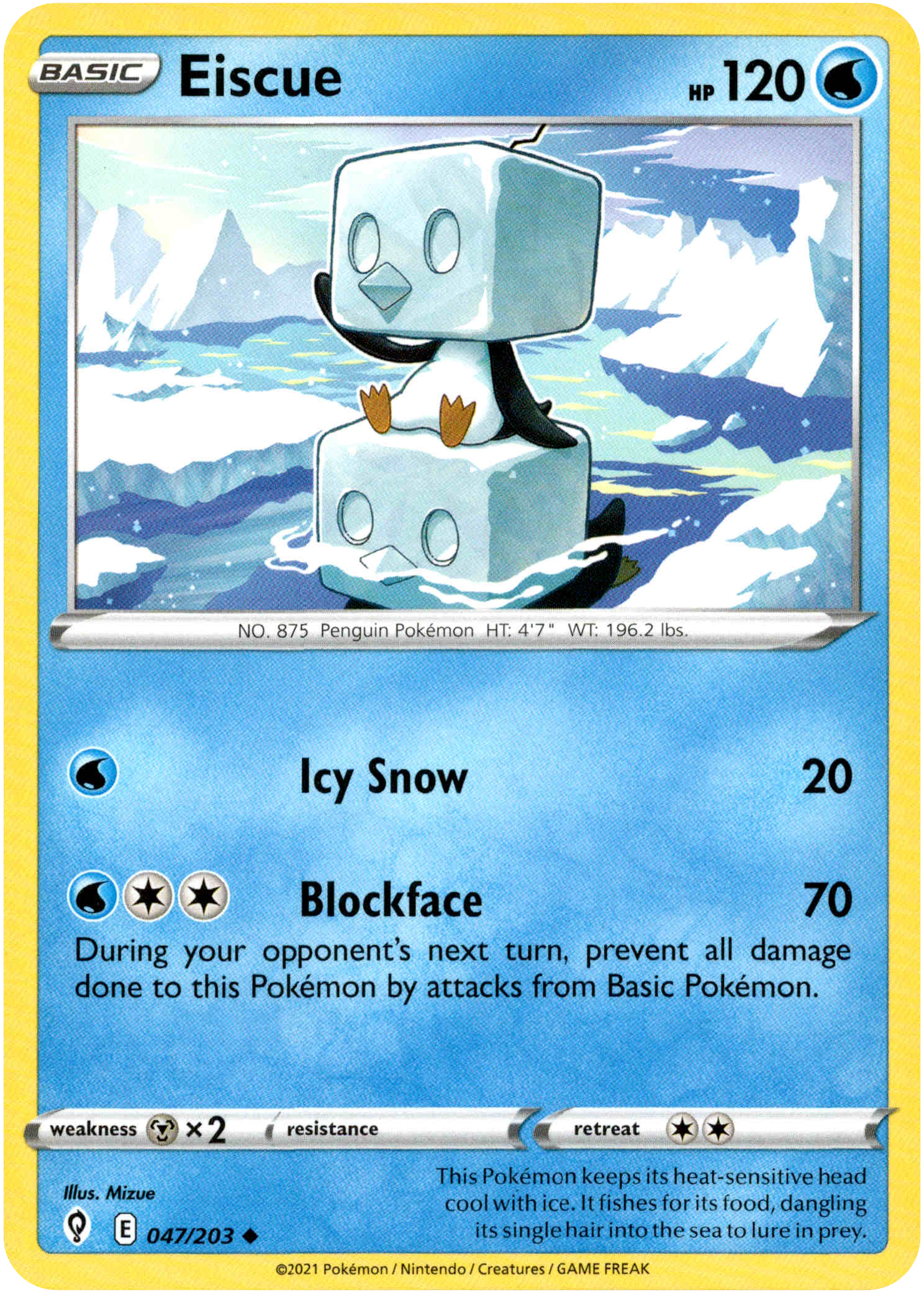 Eiscue - 047/203 - Evolving Skies - Card Cavern