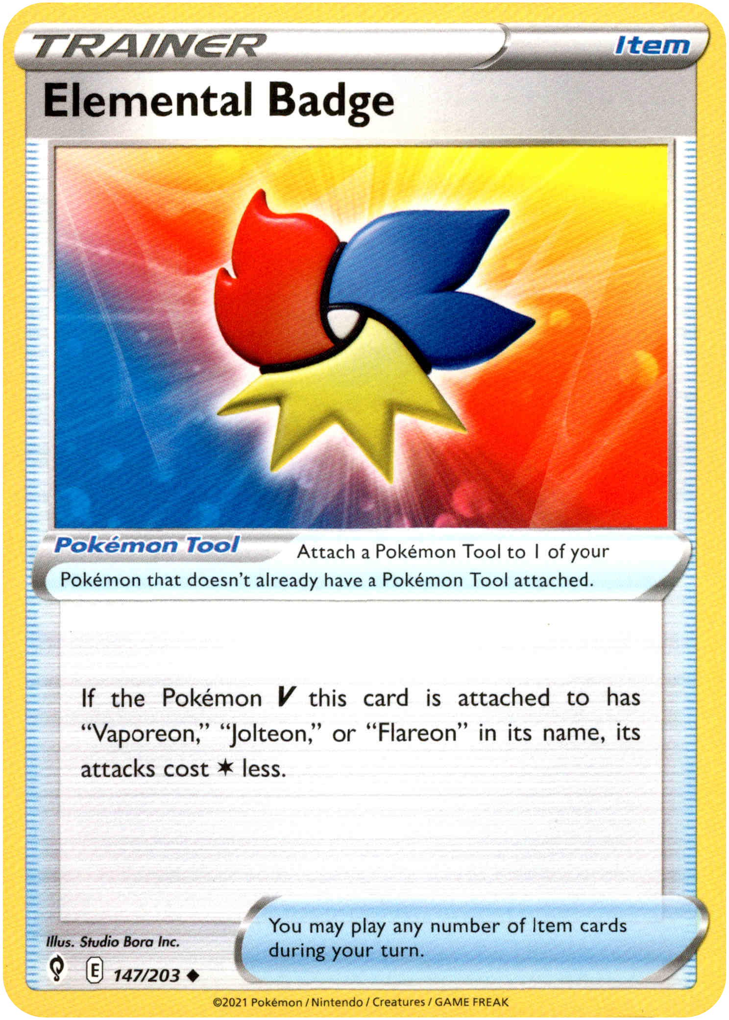 Elemental Badge - 147/203 - Evolving Skies - Card Cavern