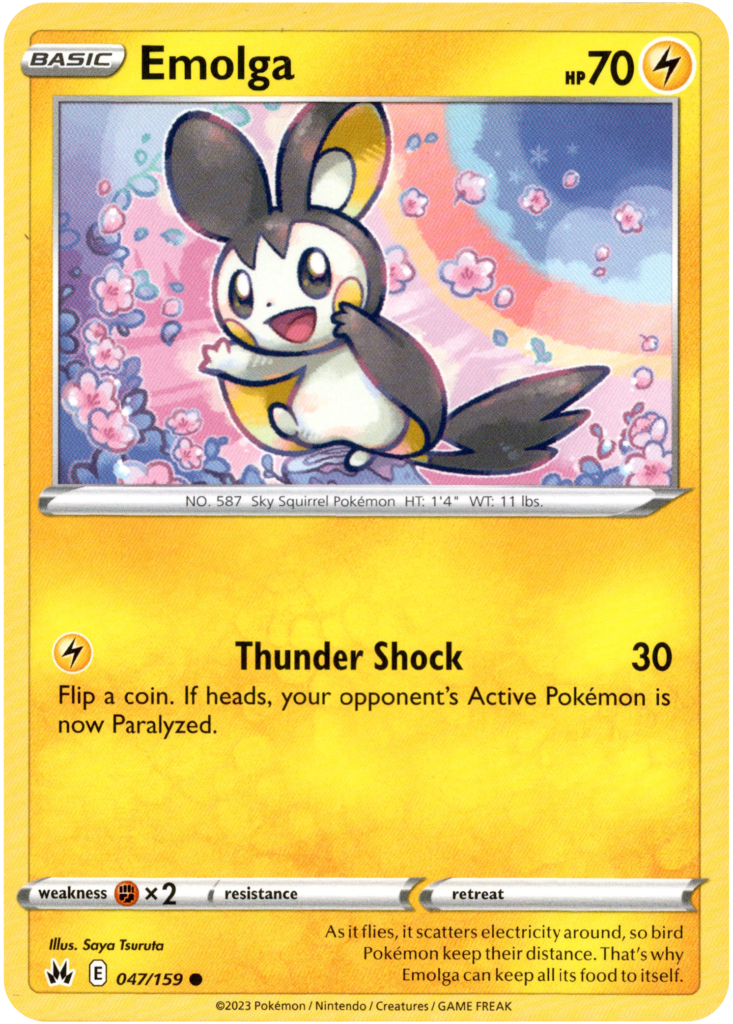 Emolga - 047/159 - Crown Zenith - Card Cavern
