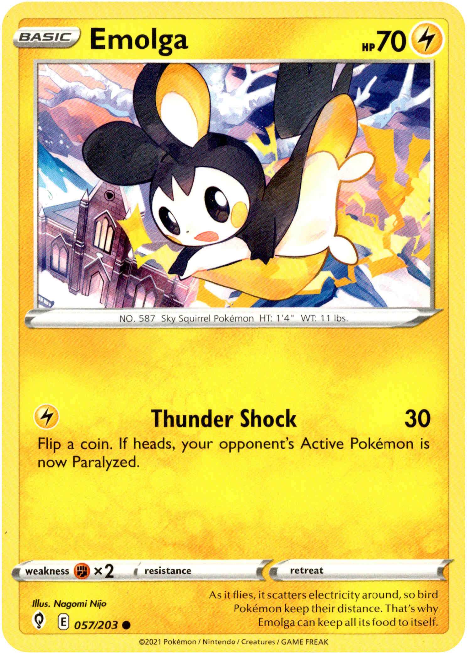 Emolga - 057/203 - Evolving Skies - Card Cavern
