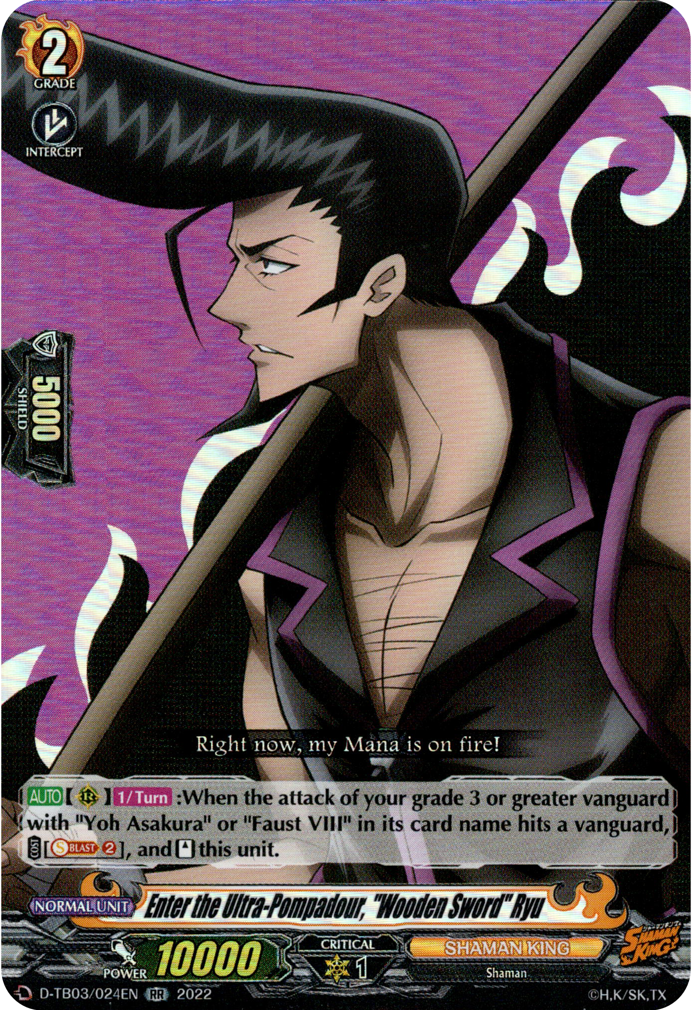 Enter the Ultra-Pompadour, "Wooden Sword" Ryu - D-TB03/024EN - Shaman King - Card Cavern