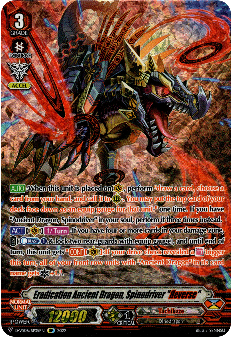 Eradication Ancient Dragon, Spinodriver "Reverse" - D-VS06/SP05EN - V Clan Collection Vol.6 - Foil - Card Cavern