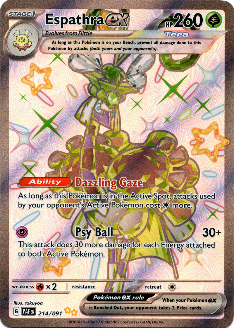 espathra pokemon card Espathra ex - 214/091 - Paldean Fates