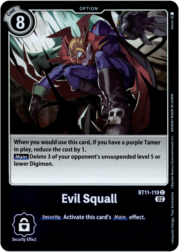 Evil Squall - BT11-110 C - Dimensional Phase - Foil - Card Cavern