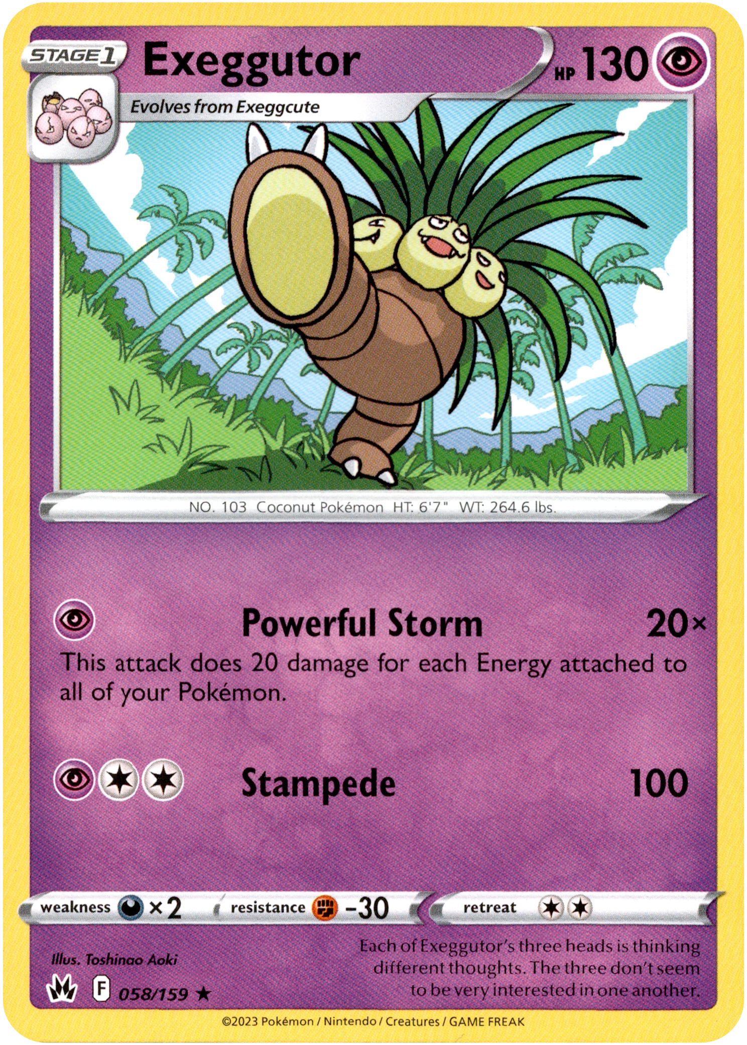 Exeggutor - 058/159 - Crown Zenith - Card Cavern