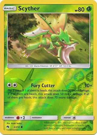 Scyther - 3/214 - Lost Thunder - Reverse Holo - Card Cavern