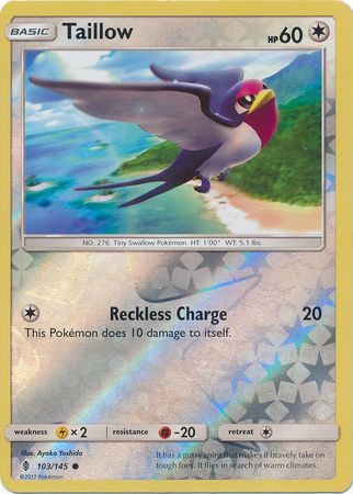 Taillow - 103/145 - Guardians Rising - Reverse Holo - Card Cavern