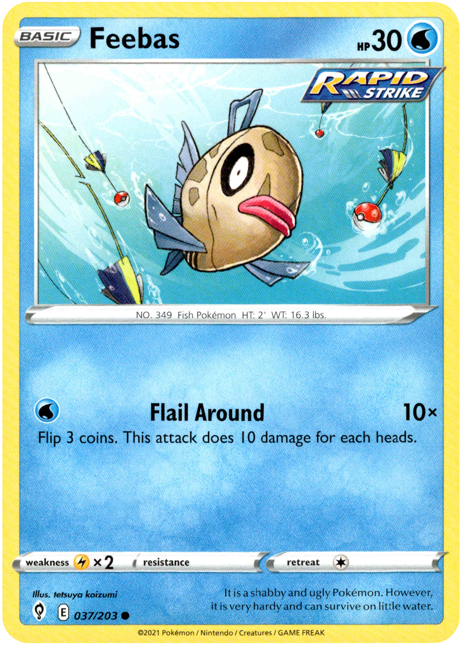 Feebas - 037/203 - Evolving Skies - Card Cavern