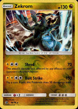 Zekrom - 46/70 - Dragon Majesty - Reverse Holo - Card Cavern