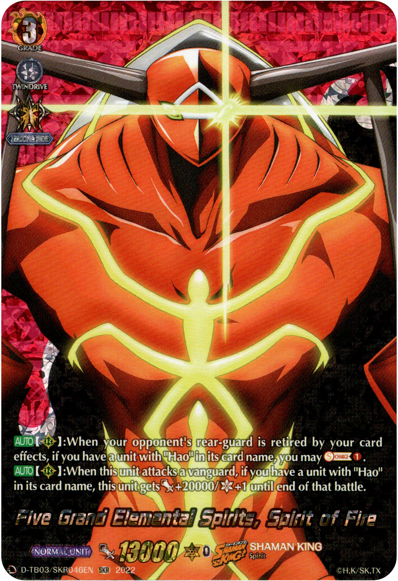 Five Grand Elemental Spirits, Spirit of Fire - D-TB03/SKR046EN - Shaman King - Card Cavern