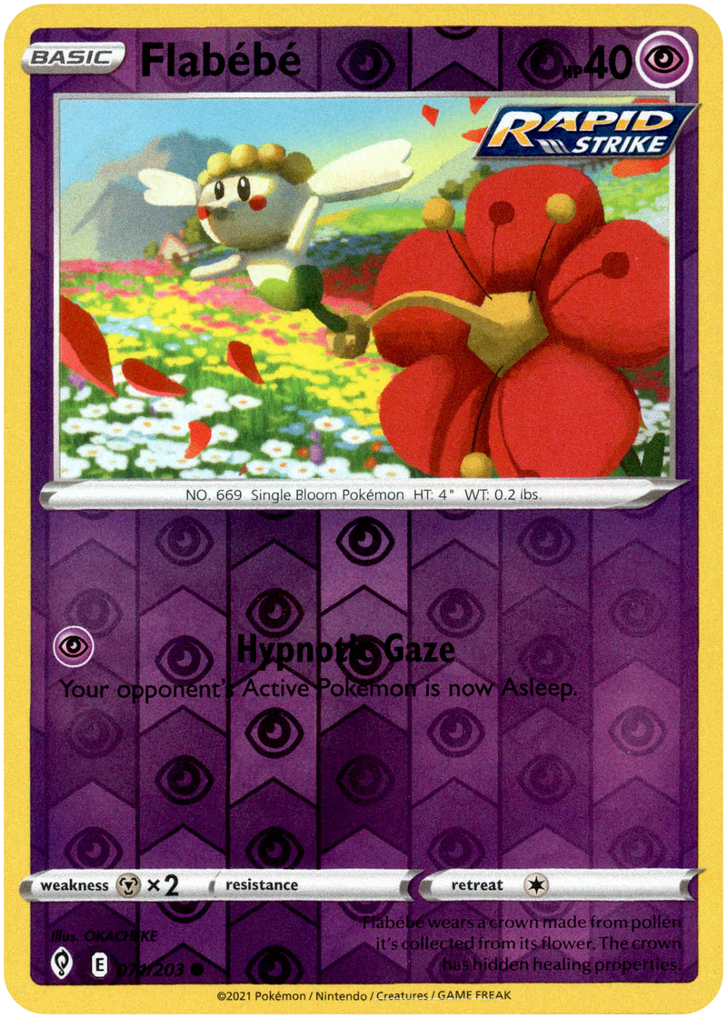 flabebe pokemon card value Flabébé - 071/203 - Evolving Skies