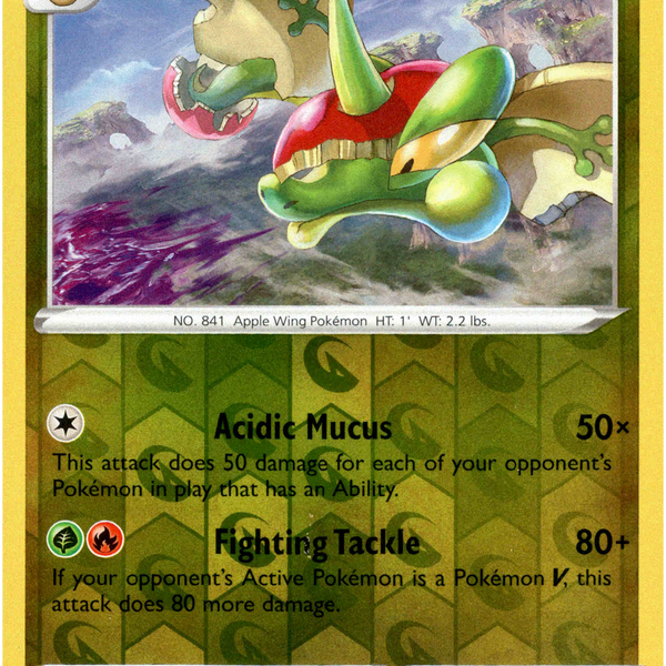 Flapple - 120/203 - Evolving Skies - Reverse Holo Card Cavern Trading Cards, LLC Flapple - 120/203 - Evolving Skies - Reverse Holo Card Cavern Trading Cards, LLC