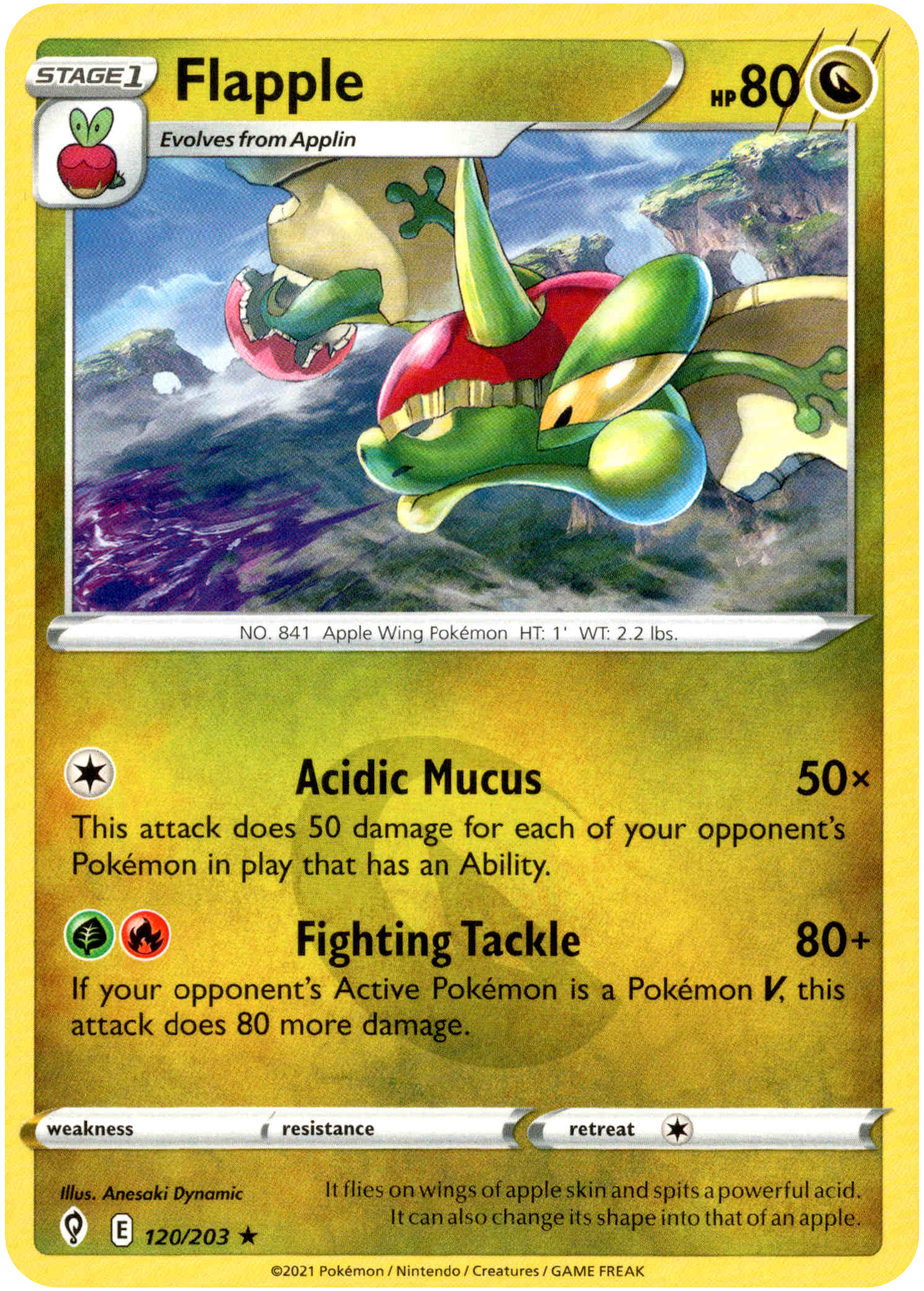 Flapple - 120/203 - Evolving Skies - Card Cavern