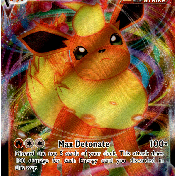 flareon vmax pokemon card value eBay Auction Item 315337526492 TCG Cards 2021 Swsh Black Star Promo This attack does 100 damage for each Energy card you discarded in this way Flareon VMAX - 018/203 -