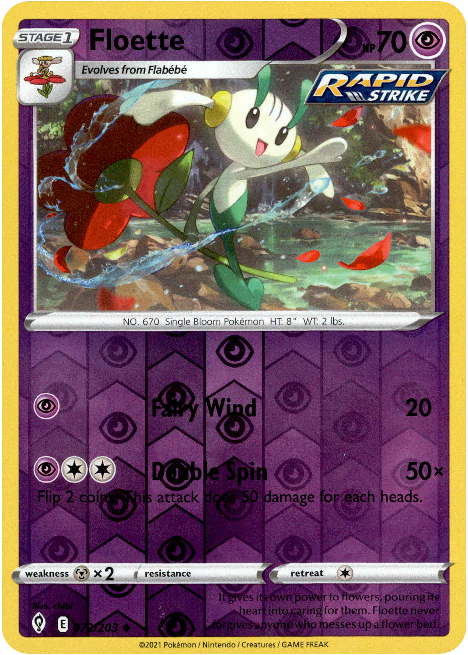 Floette - 072/203 - Evolving Skies - Reverse Holo - Card Cavern